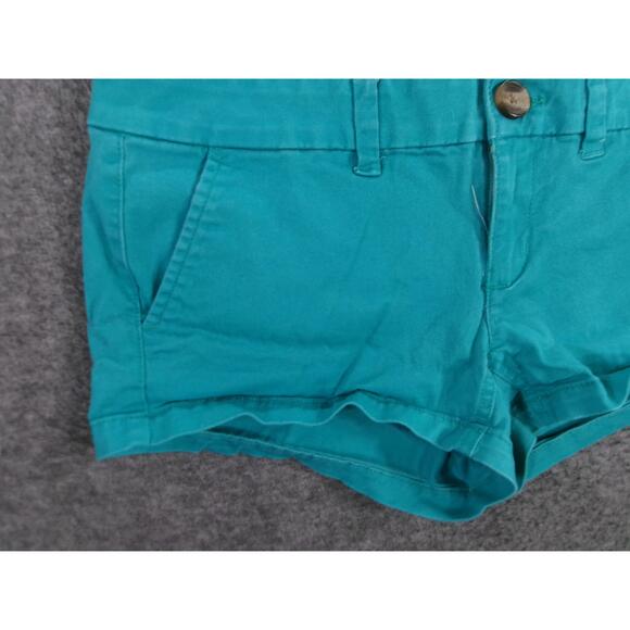 American Eagle Shorts Womens 4 Teal Shortie Casual Preppy Beachy Summer Chic - Picture 3 of 12
